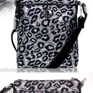 Coach Metallic Leopard Cross-Body